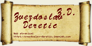 Zvezdoslav Deretić vizit kartica